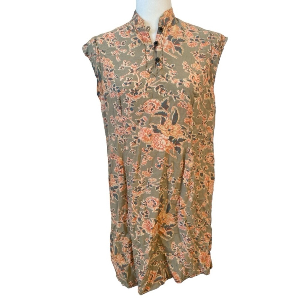 April Cornell Vintage Womens 90s Floral Baby Doll Mini Dress